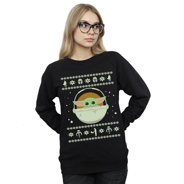 Li-cense Star wars dames the mandalorian het kind kerstmis sweatshirt UTBI38831_black large