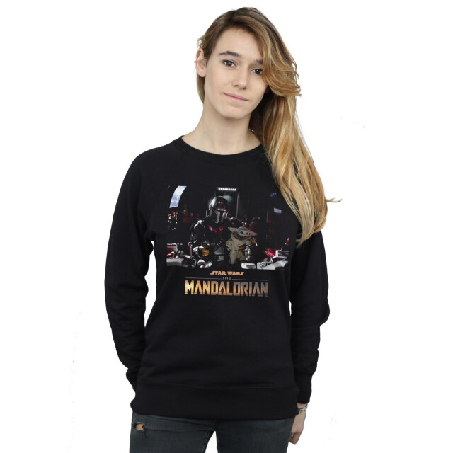 Li-cense Star wars dames the mandalorian kind aan boord sweatshirt UTBI38828_black large