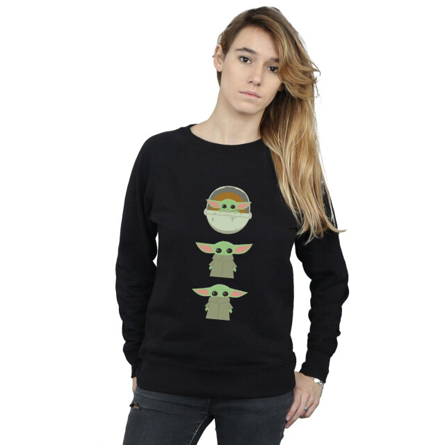 Li-cense Star wars dames the mandalorian het kind posing sweatshirt UTBI38937_black large