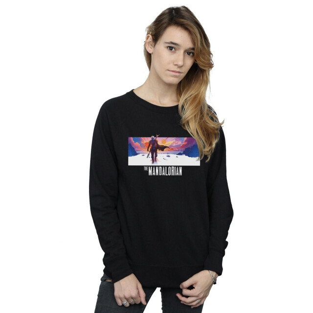 Li-cense Star wars dames the mandalorian landschap sweatshirt UTBI38753_black large