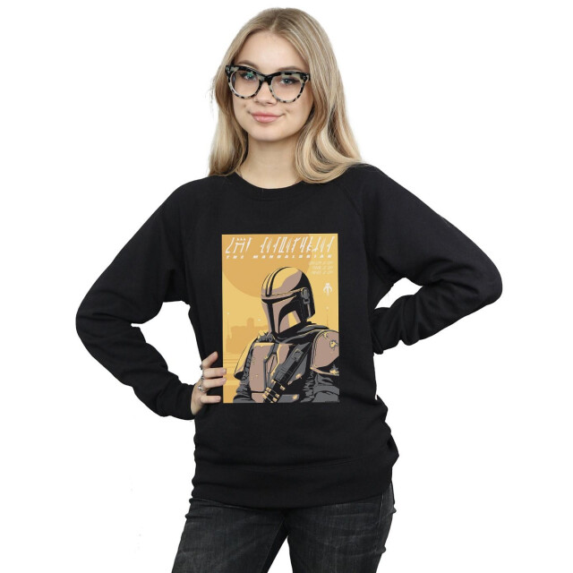 Li-cense Star wars dames the mandalorian art poster sweatshirt UTBI38772_black large