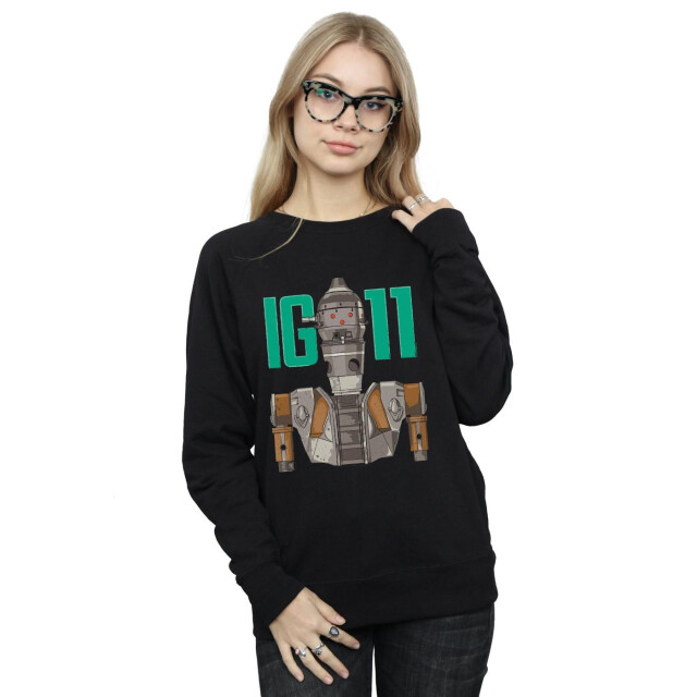 Li-cense Star wars dames the mandalorian ig-11 bounty hunter sweatshirt UTBI38690_black large