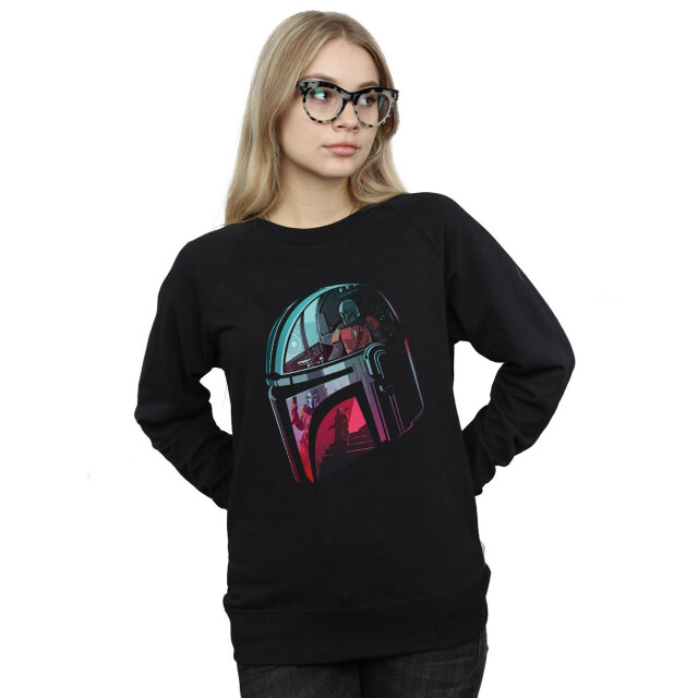 Li-cense Star wars dames the mandalorian mandalore helm reflectie sweatshirt UTBI38652_black large