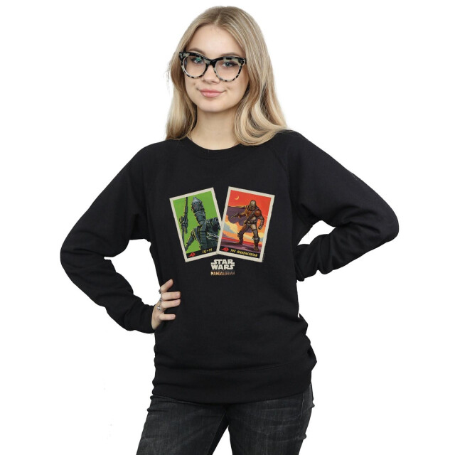 Li-cense Star wars dames the mandalorian trading cards sweatshirt UTBI38674_black large