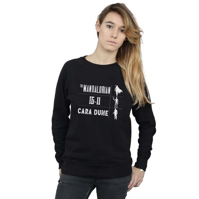 Li-cense Star wars dames the mandalorian krijger silhouetten sweatshirt UTBI38693_black large