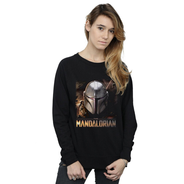 Li-cense Star wars dames the mandalorian helm sweatshirt UTBI38692_black large