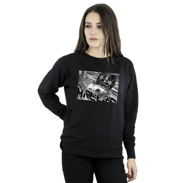 Li-cense Star wars dames anime vliegtuig sweatshirt UTBI38530_black large