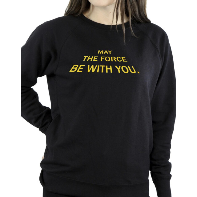 Li-cense Star wars dames may the force opening crawls sweatshirt UTBI38494_black large