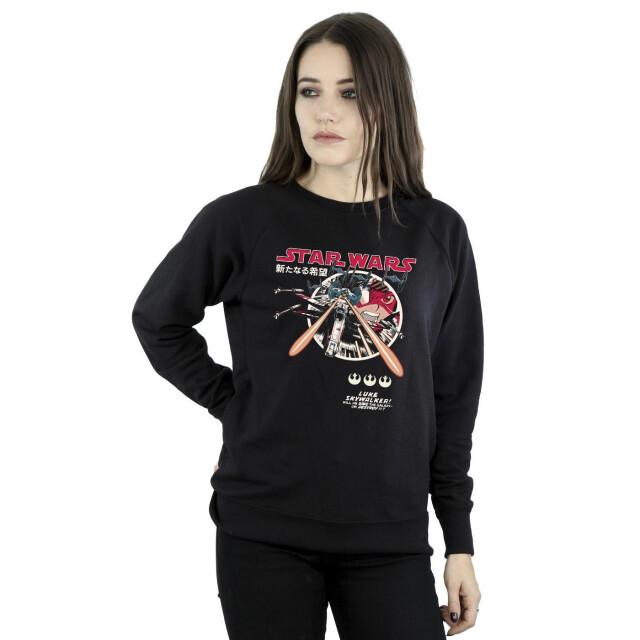 Li-cense Star wars dames klassiek luke manga sweatshirt UTBI38381_black large