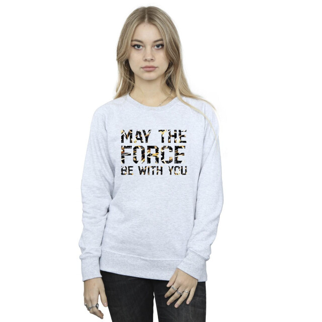 Li-cense Star wars dames may the force infill sweatshirt UTBI38300_sportsgrey large