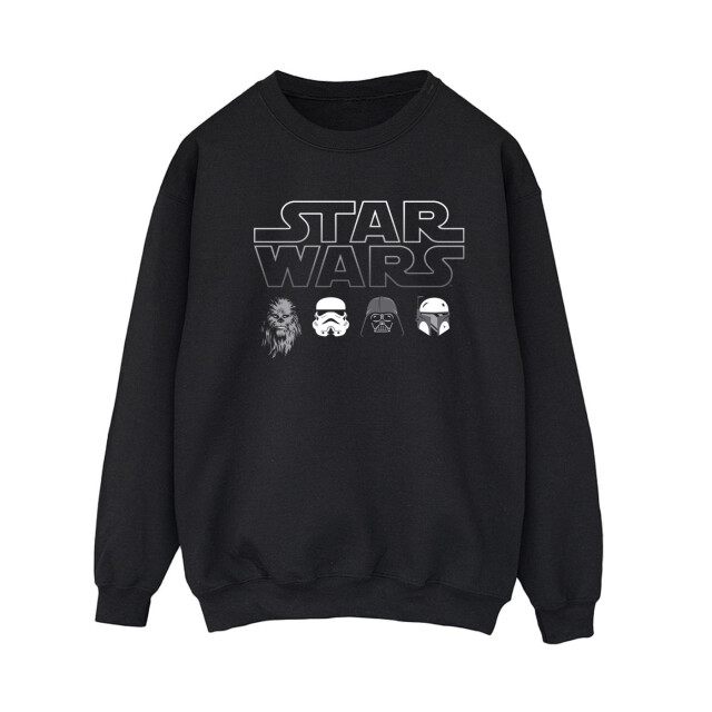 Li-cense Star wars dames sweatshirt met karakterkoppen UTBI38235_black large