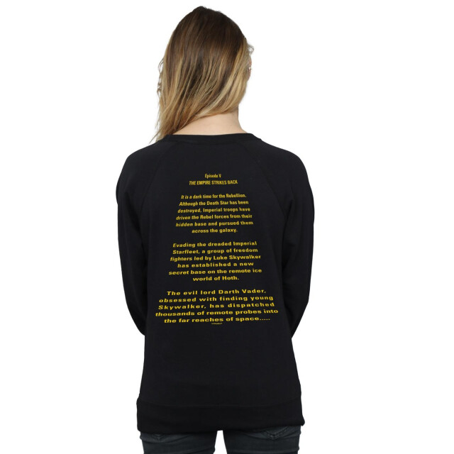 Li-cense Star wars dames the empire strikes back opening crawl badge sweatshirt UTBI38121_black large