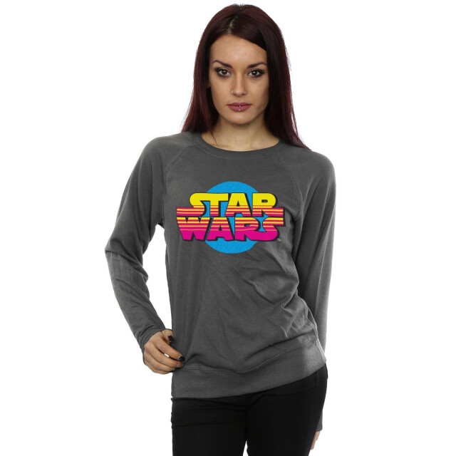 Li-cense Star wars dames summer fade logo sweatshirt UTBI38145_charcoal large