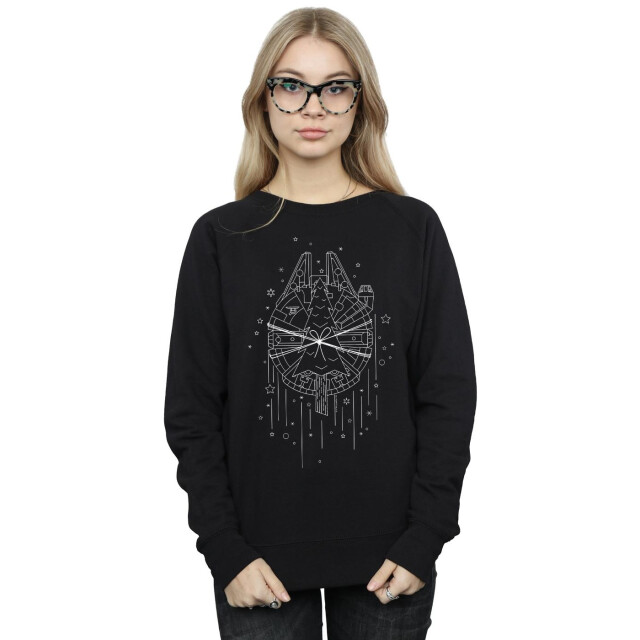 Li-cense Star wars dames millennium falcon kerstboom levering sweatshirt UTBI37977_black large