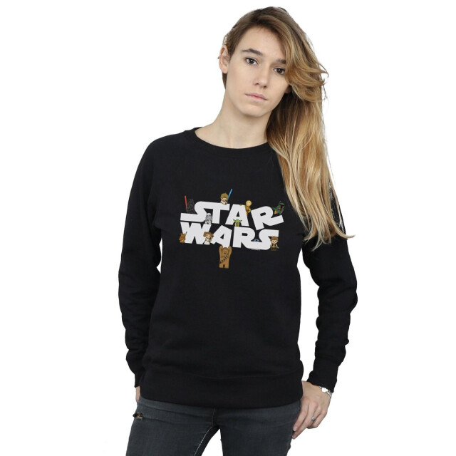 Li-cense Star wars dames kiddie logo sweatshirt UTBI37858_black large