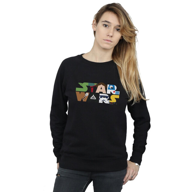 Li-cense Star wars dames karakter logo sweatshirt UTBI37831_black large