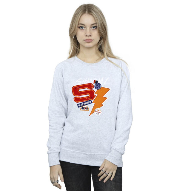 Li-cense Dc comics dames shazam fury of the gods sticker spam sweatshirt UTBI35146_sportsgrey large