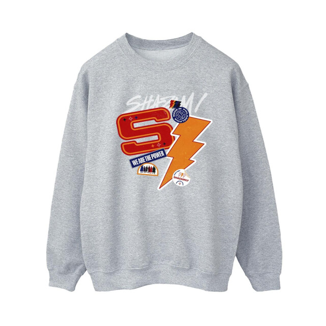 Li-cense Dc comics dames shazam fury of the gods sticker spam sweatshirt UTBI35146_sportsgrey large