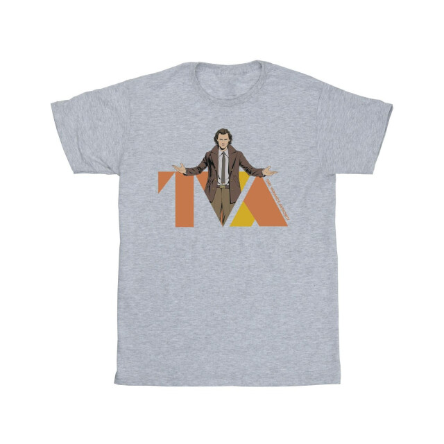 Li-cense Marvel meisjes loki tva pose katoenen t-shirt UTBI23733_sportsgrey large