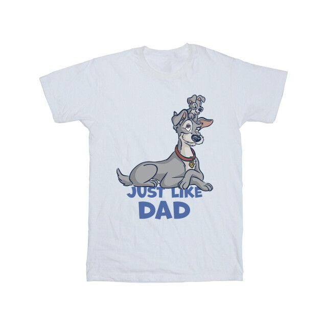 Li-cense Disney meisjes lady and the tramp net als papa katoenen t-shirt UTBI23647_white large