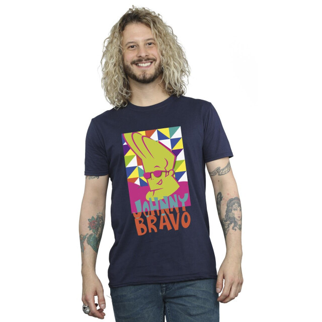 Li-cense Johnny bravo heren multi driehoeken pop art t-shirt UTBI32125_navyblue large
