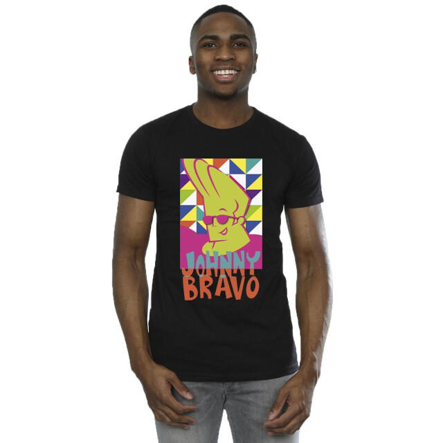 Li-cense Johnny bravo heren multi driehoeken pop art t-shirt UTBI32125_black large