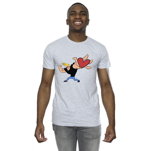 Li-cense Johnny bravo heren hart cadeau t-shirt UTBI32077_sportsgrey large