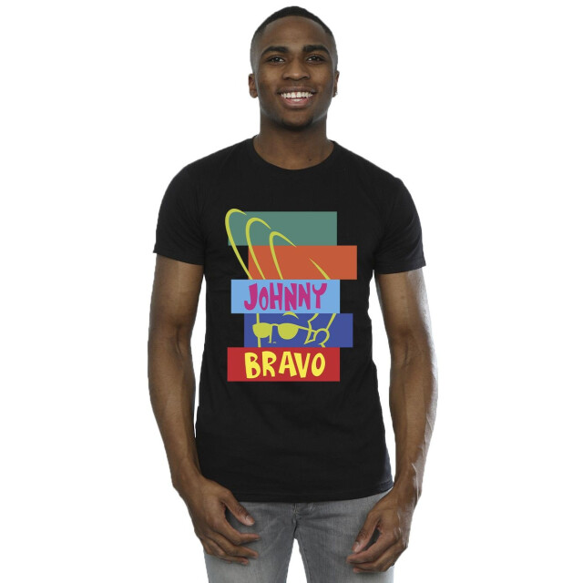 Li-cense Johnny bravo heren rechthoek pop art t-shirt UTBI32097_black large
