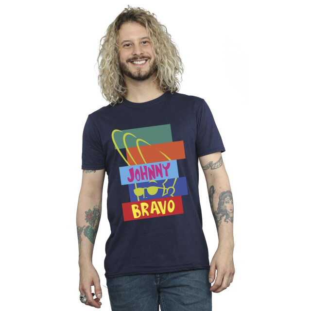Li-cense Johnny bravo heren rechthoek pop art t-shirt UTBI32097_navyblue large