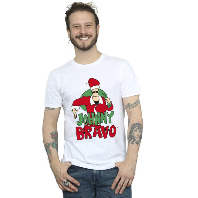 Li-cense Johnny bravo heren johnny kerstmis t-shirt UTBI32057_white large