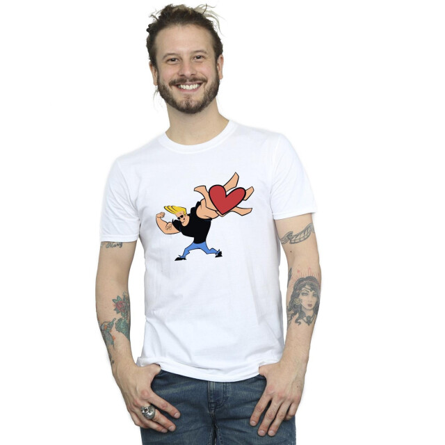 Li-cense Johnny bravo heren hart cadeau t-shirt UTBI32077_white large