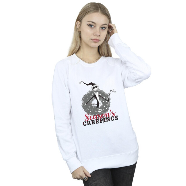 Li-cense Disney dames the nightmare before christmas seasons creepings krans sweatshirt UTBI32001_white large