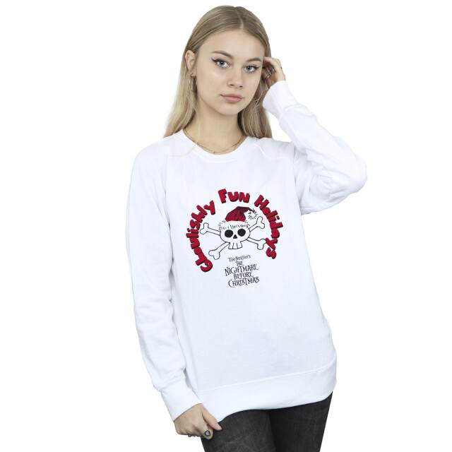 Li-cense Disney dames the nightmare before christmas ghouishly fun holidays sweatshirt UTBI31955_white large