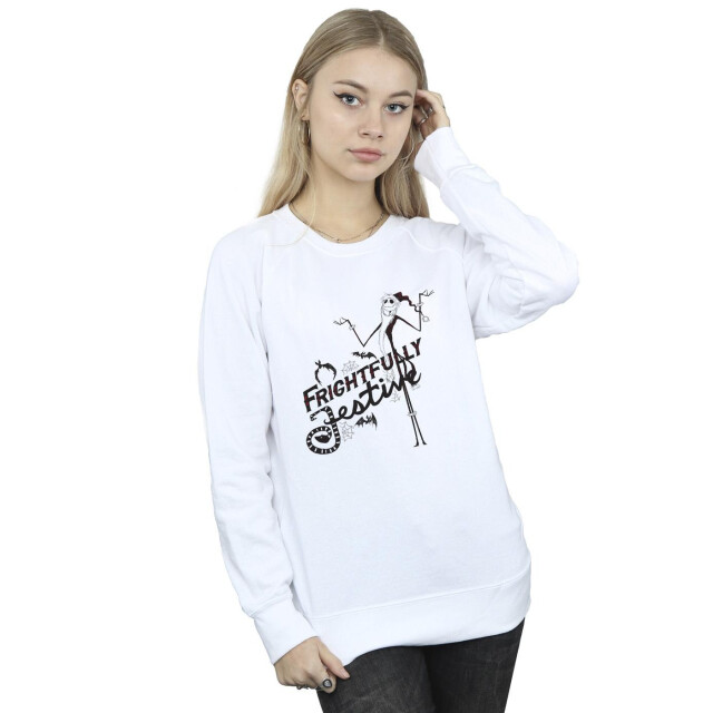 Li-cense Disney dames the nightmare before christmas angstaanjagend feestelijk sweatshirt UTBI31976_white large