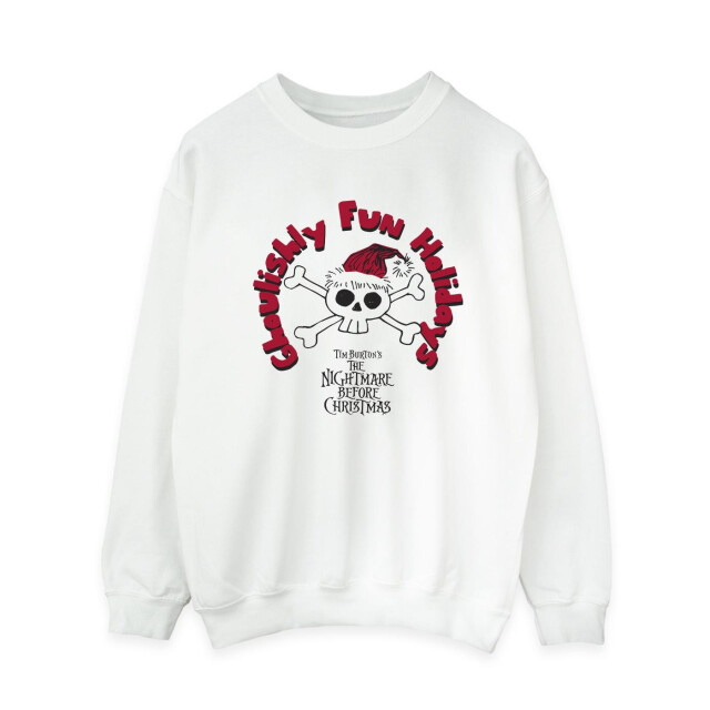 Li-cense Disney dames the nightmare before christmas ghouishly fun holidays sweatshirt UTBI31955_white large