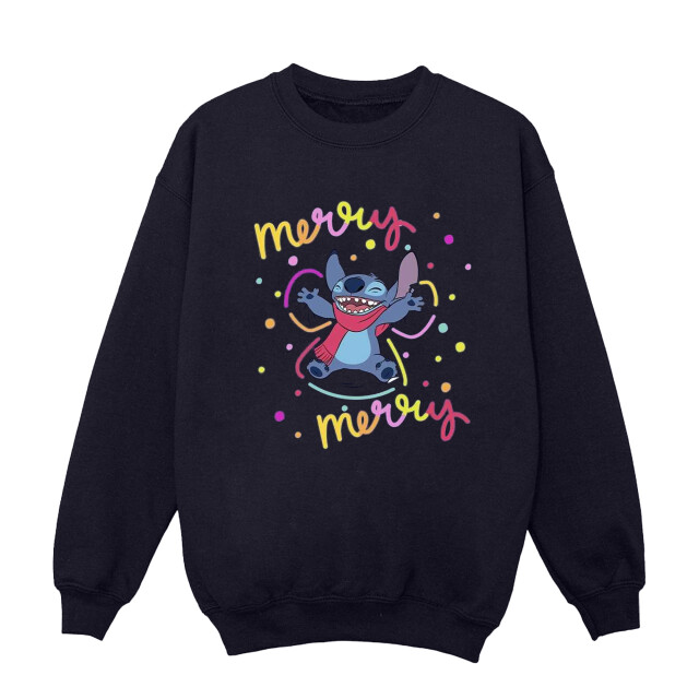 Li-cense Disney dames lilo & stitch vrolijk regenboog sweatshirt UTBI23111_navyblue large