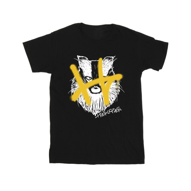 Li-cense Harry potter heren hufflepuff pop spray t-shirt UTBI31234_black large