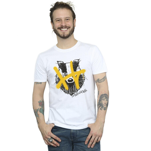 Li-cense Harry potter heren hufflepuff pop spray t-shirt UTBI31234_white large