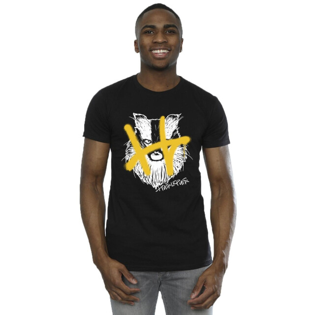Li-cense Harry potter heren hufflepuff pop spray t-shirt UTBI31234_black large