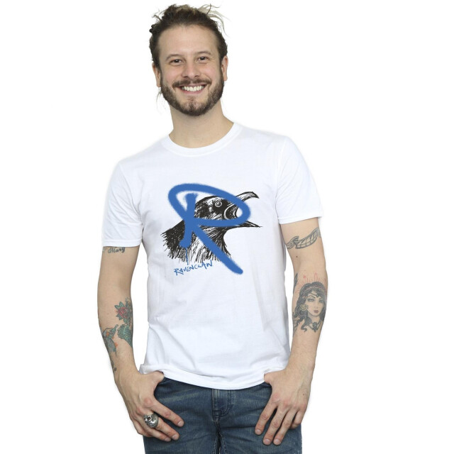 Li-cense Harry potter heren ravenclaw pop spray t-shirt UTBI31215_white large