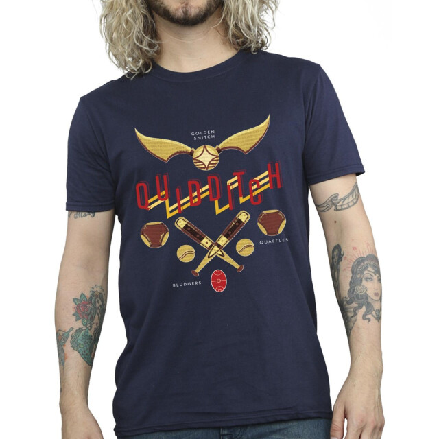 Li-cense Harry potter heren zwerkbal gouden snaai t-shirt UTBI31127_navyblue large