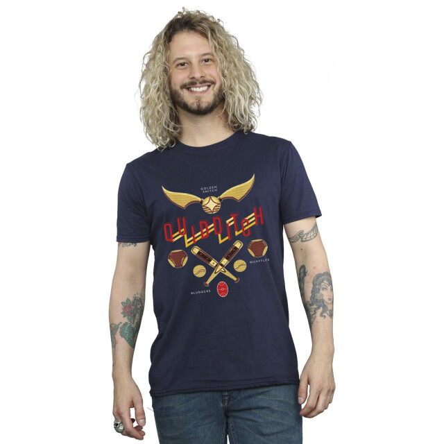 Li-cense Harry potter heren zwerkbal gouden snaai t-shirt UTBI31127_navyblue large