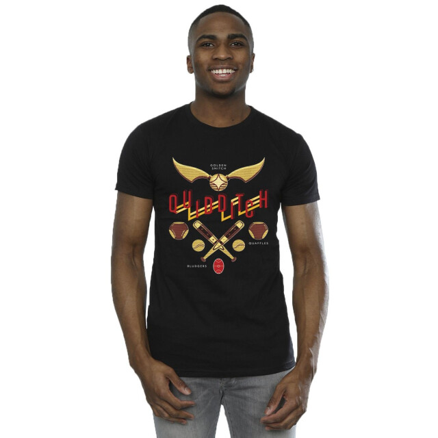 Li-cense Harry potter heren zwerkbal gouden snaai t-shirt UTBI31127_black large
