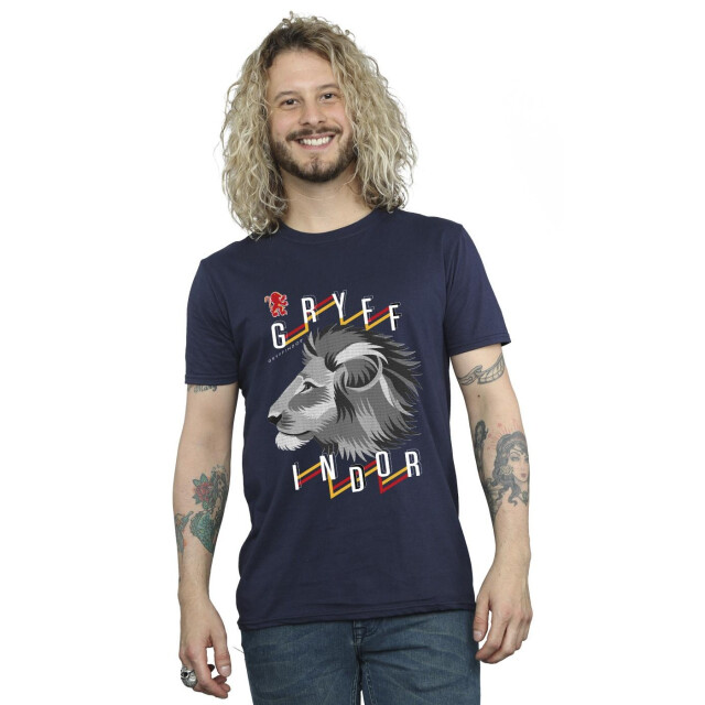 Li-cense Harry potter heren gryffindor leeuw icoon t-shirt UTBI31105_navyblue large