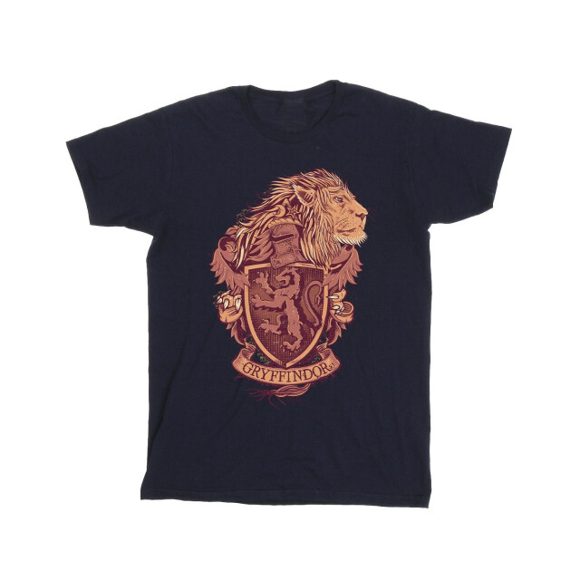 Li-cense Harry potter heren gryffindor schets crest t-shirt UTBI31024_navyblue large