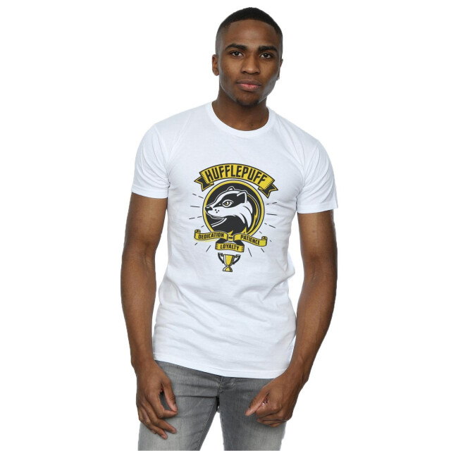 Li-cense Harry potter heren hufflepuff toon crest t-shirt UTBI30547_white large