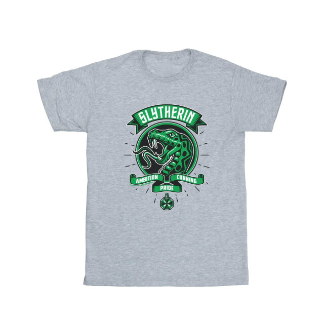 Li-cense Harry potter meisjes slytherin toon crest katoenen t-shirt UTBI21655_sportsgrey large