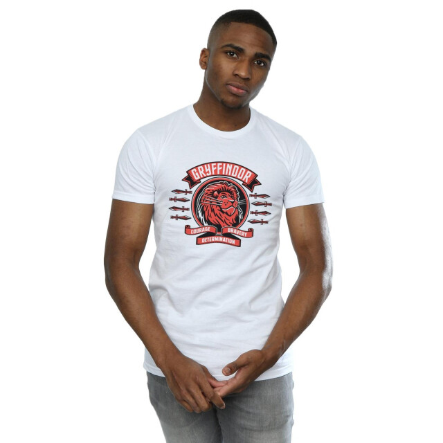 Li-cense Harry potter heren gryffindor toon crest t-shirt UTBI30490_white large