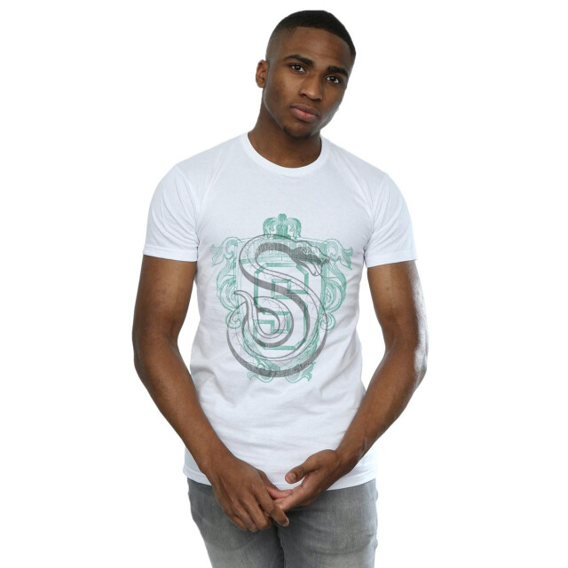 Li-cense Harry potter heren slytherin serpent crest t-shirt UTBI30351_white large