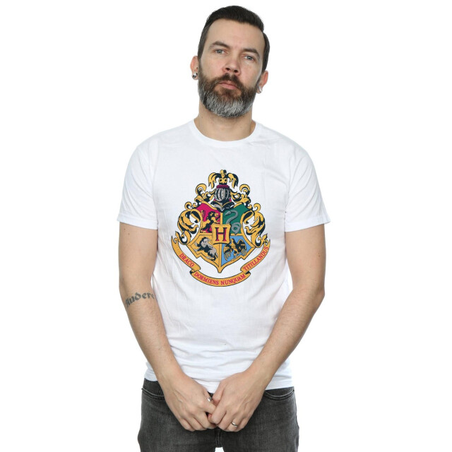 Li-cense Harry potter heren hogwarts crest goud inkt t-shirt UTBI30118_white large